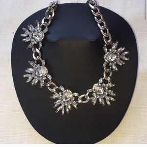 Nordstrom Silver Jeweled Statement Necklace